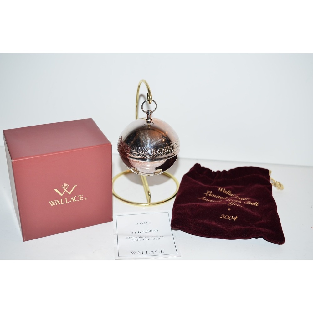 Wallace 2004 Annual Christmas Silverplated Sleigh Bell 34th Edition Anniversary